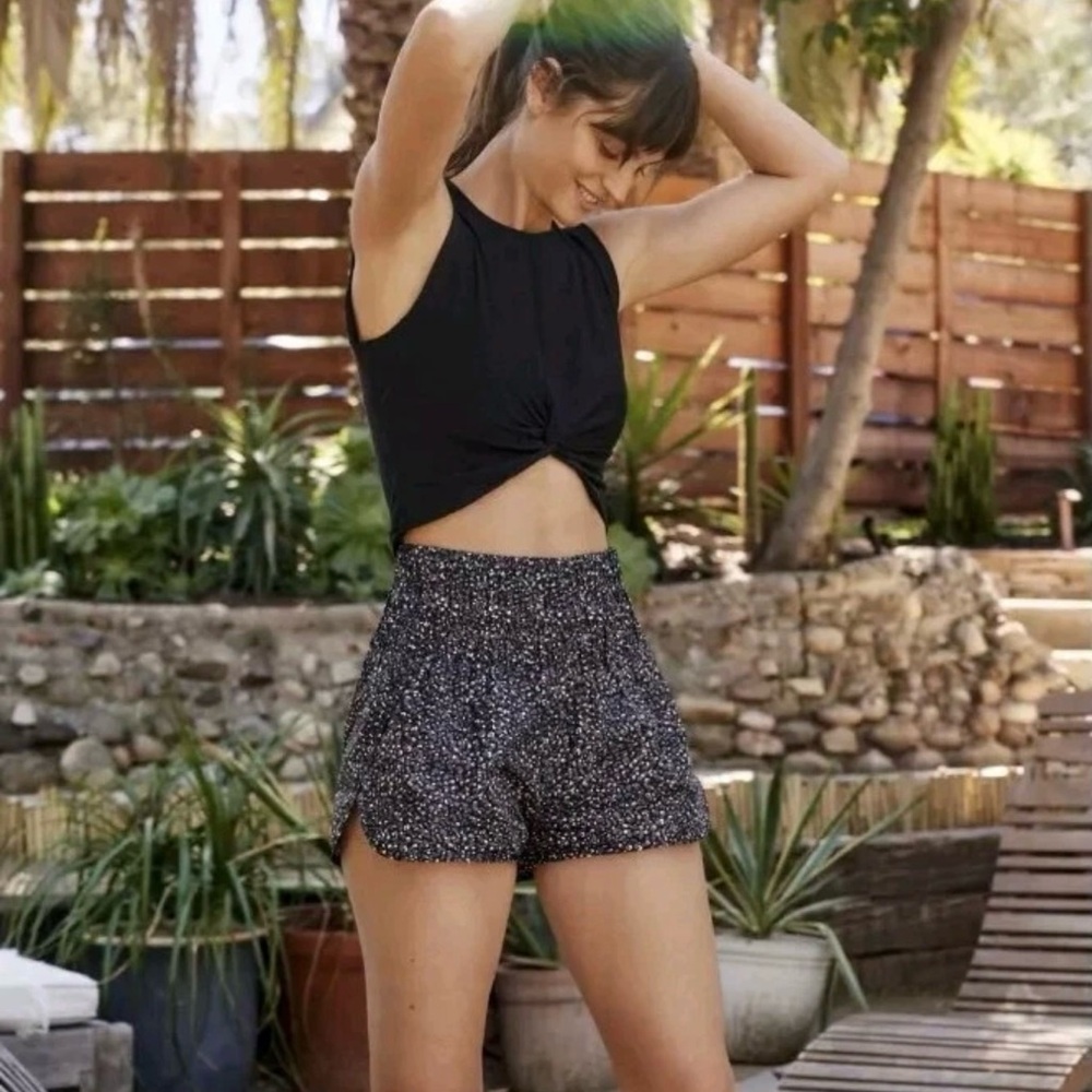Free People Movement The Way Home Leopard Print Short Size Medium